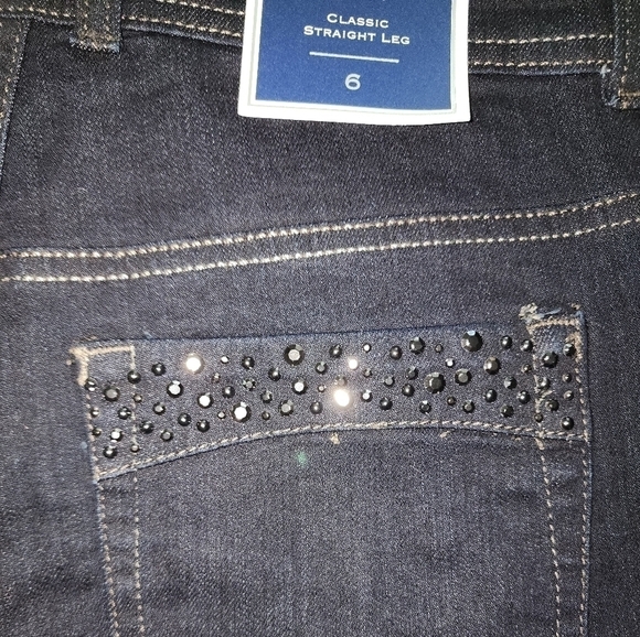 Charter Club NWT Jeans size 6 Dark Wash - Picture 6 of 7